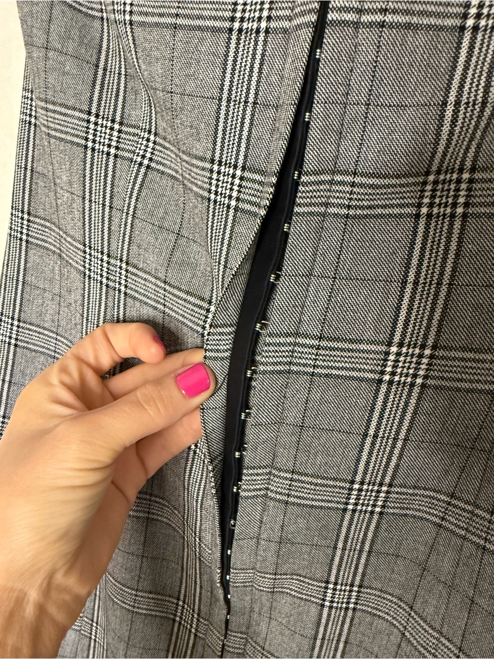 Dynamite Gray Plaid Mini Skirt - Picture 3 of 5